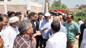 محافظ الجيزة يتفقد مشروع محطة رفع الصرف الصحي ببني يوسف لمتابعة معدلات التنفيذ