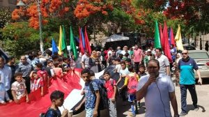 الشباب والرياضة بالمنوفية تنظم ماراثون مشي بشبين الكوم احتفالاً بالعيد القومي