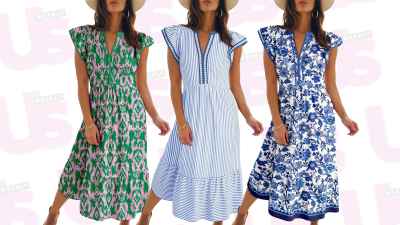 أمازون-صيف-فستان ميدي-راقي المظهر