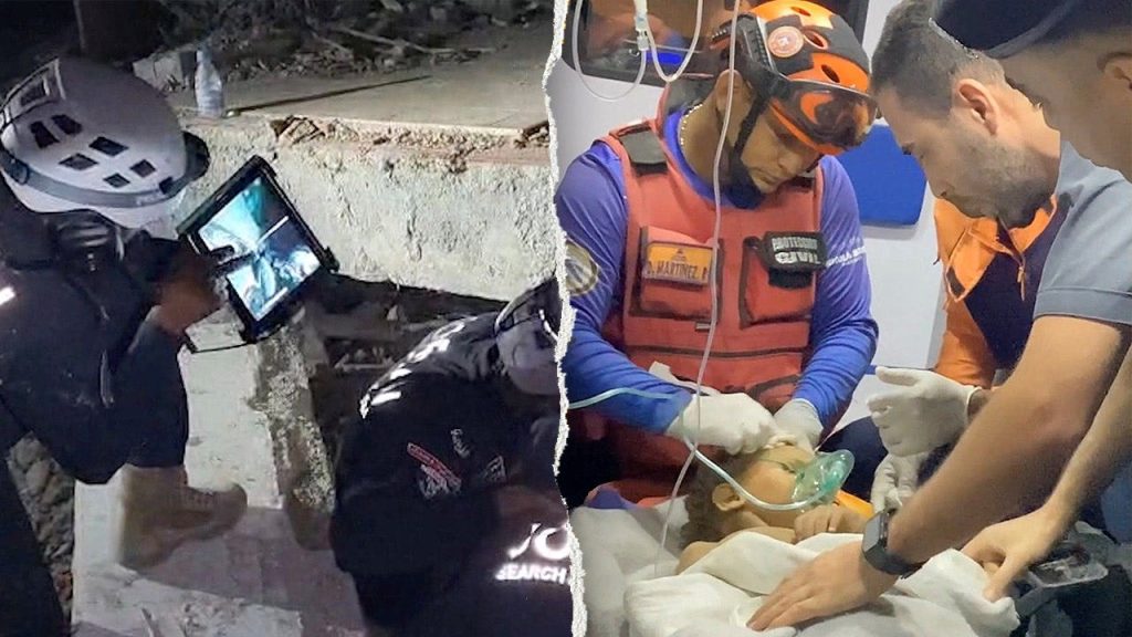 رجال الإنقاذ من زلزال فنزويلا ينتشلون طفلاً يبلغ من العمر عامين من تحت الأنقاض بعد 6 أيام