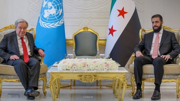 الرئيس السوري يبحث مع أمين الأمم المتحدة التعاون لدعم جهود التعافي المبكر