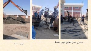 بالصور .. مياه بني سويف: الحلول الفنية لتأمين مأخذ محطة أشمنت أوشكت على الانتهاء