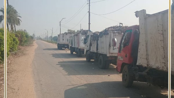 رفع 150 طن قمامة في حملة مكثفة بالفشن ببني سويف