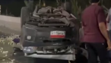 إصابة 5 أشخاص في حادث تصادم سيارة ميكروباص وربع نقل بطريق “طنطا – كفر الزيات” نتيجة السرعة الزائدة