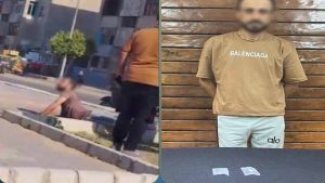 القبض على شخص تعاطى المخدرات فى الشارع بالقليوبية
