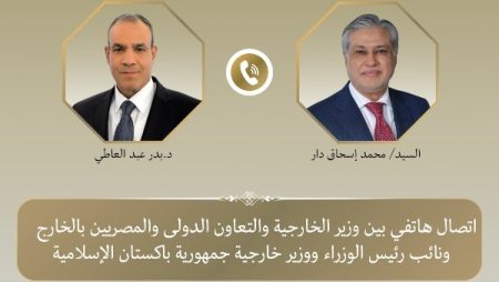 وزير الخارجية يتلقى اتصالا هاتفيا من نائب رئيس الوزراء وزير خارجية باكستان لبحث التطورات الإقليمية