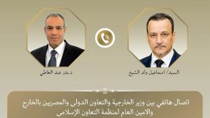 وزير الخارجية يهنئ الأمين العام الجديد لمنظمة التعاون الإسلامي عقب اعتماد دول المنظمة تعيينه