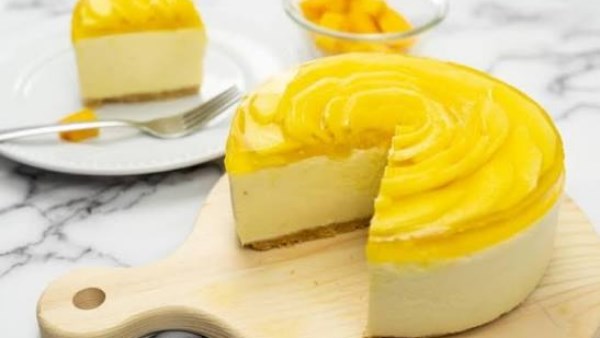 منعشة في الحر.. طريقة عمل تشيز كيك المانجو بدون فرن
