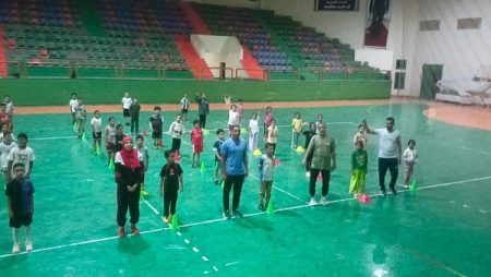 استمرار تدريبات المشروع القومي للموهبة الحركية بالصالة المغطاة في الوادي الجديد