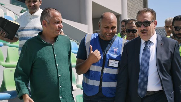 محافظ بورسعيد يتابع اللمسات النهائية بمشروع إنشاء استاد النادي المصري محافظ بورسعيد يتابع اللمسات النهائية بمشروع إنشاء استاد النادي المصري
