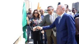 وزيرة التنمية المحلية ومحافظا القليوبية والقاهرة يفتتحون تطوير كوبري الأميرية