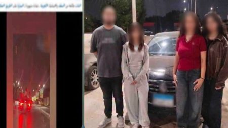 شقيقته وصديقتاها.. القبض على قائد سيارة سمح لفتيات بالجلوس على النافذة
