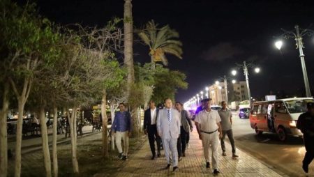 جولة ليلية لمدير أمن دمياط لمتابعة الحالة الأمنية والمرورية