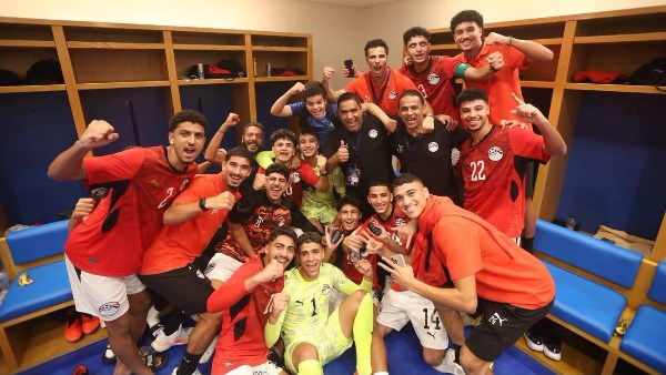 فرحتنا غير.. احتفالات لاعبي منتخب مصر للشباب بعد الفوز على ليبيا