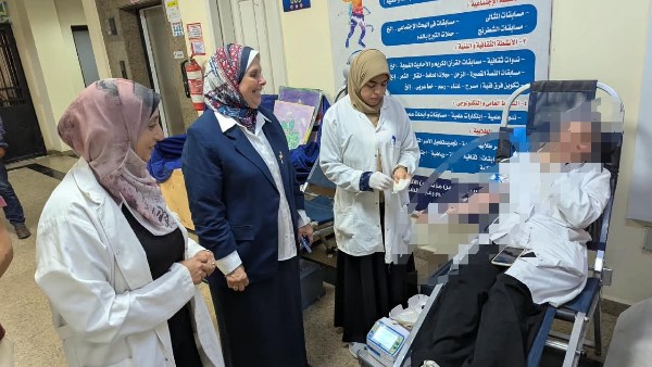 تمريض دمنهور تنظم حملة للتبرع بالدم بالتعاون مع بنك الدم الإقليمي بالبحيرة