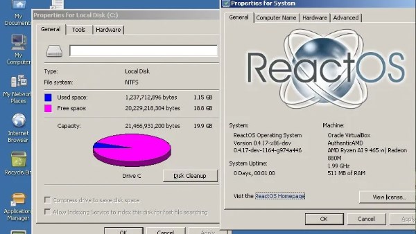 إنجاز تاريخي.. نظام ReactOS البديل لويندوز يدعم أخيراً تثبيت NTFS
