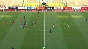 الشوط الأول.. الأهلي يتقدم بهدف نظيف على مودرن سبورت بالدوري
