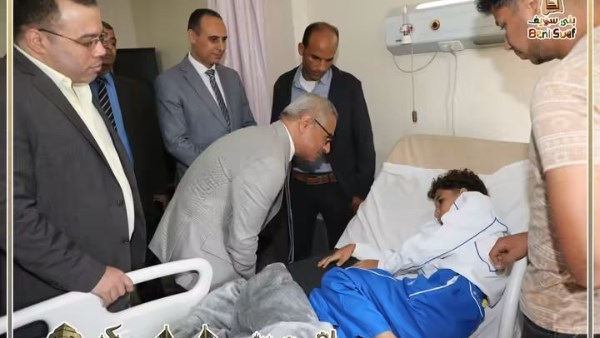 مدير مستشفى بني سويف: حالة التلميذ إيهاب أشرف الصحية جيدة ومستقرة