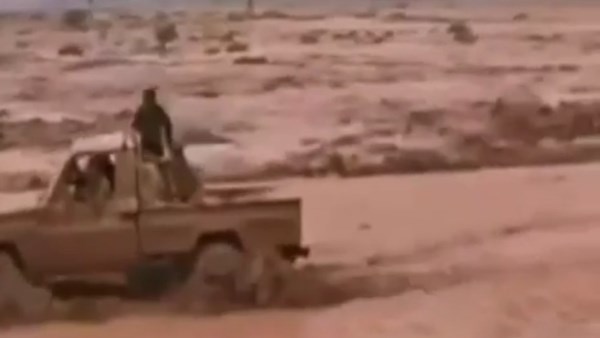شهامة من قلب السيل.. شابان يخاطران لإنقاذ عالقين بوادي وتير في نويبع